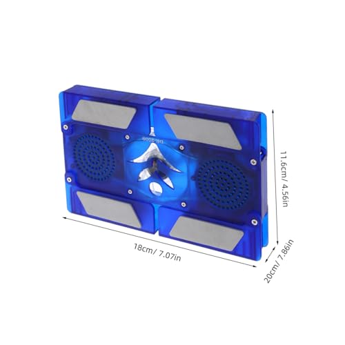 Base plegable portátil para laptop con ventilador azul miniatura 2