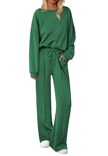 Ekouaer Lounge Sets for Women Long Sleeve Tops and Long