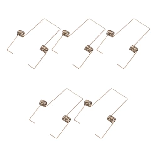 SHINEOFI 5 Pièces Ressort de Torsion Double Couple en Acier Inoxydable Argenté, Support Renforcé et Stabilité Améliorée pour Base de Ventilateur et Lampe en Bureau ou Maintenance