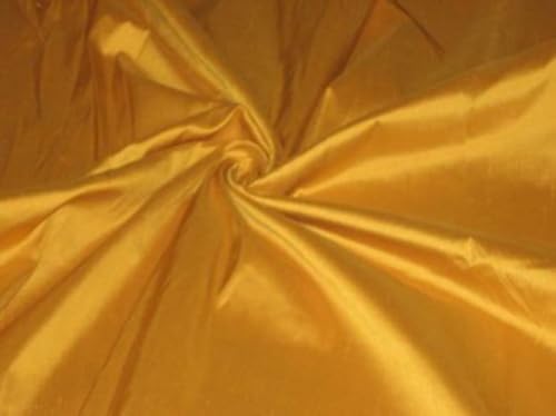 Soie Dupioni jaune curcuma 137 cm pour créer votre robe de mariée
