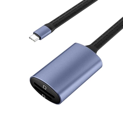 Lecteur de carte mémoire externe USB C avec double slot TF pour PC et mobile