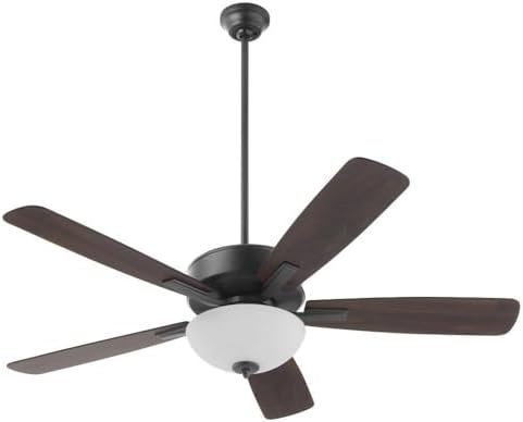Quorum 4525-2159 Ovation 52" Ceiling Fan with Lights, Matte Black