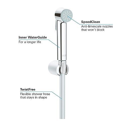 GROHE Vitalio Trigger Spray 30 Ensemble de douche chromé avec robinet d'arrêt 1/2"