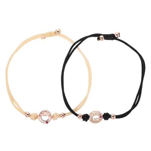 Pulseras de aleación y cuerda Alipis para parejas a distancia