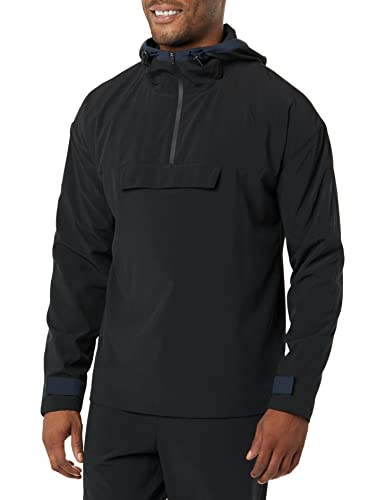 Amazon Essentials Men's Stretch Woven Quarter Zip Hooded Colorblock Jacket