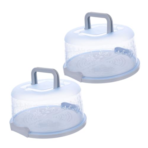 OFFSCH Handy Cupcake Holder Tray Round Cake Box Lid Portable Bread Box for Cake Storage Container