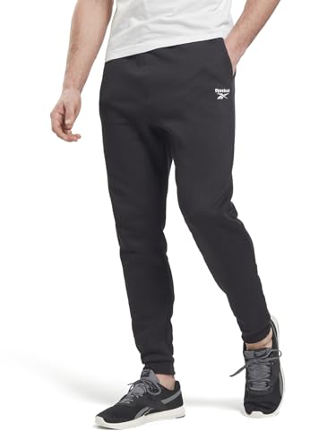 Reebok Identity Herren-Jogginghose mit linkem Bein, Schwarz, Größe XXL