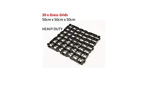 Home Storage King 20 tapetes de plástico para pavimentación de césped o césped (5 Metros Cuadrados), Color Negro