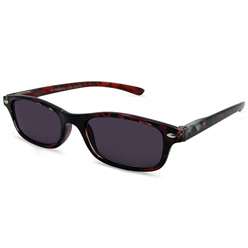 In Style Eyes Smarty Pants Full Reader Sunglasses, Non-Bifocal Reading Glasses - Full-Rimmed Rectangle Frame - Non-Polarized - Tortoise - 1.75x