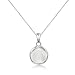 Candyfancy Halskette Silber 925 mit Anh&auml;nger, Damen Kette mit Wei&szlig; Mondstein Anh&auml;nger Silberkette Geschenk f&uuml;r Frauen Freundin