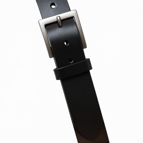 Image of Genuine Leather Belt for Men - A British Brand - Fits Waist 26 inch-46 inch - Formal /Casual belt - Black belt - 40MM Width - ZCB-201