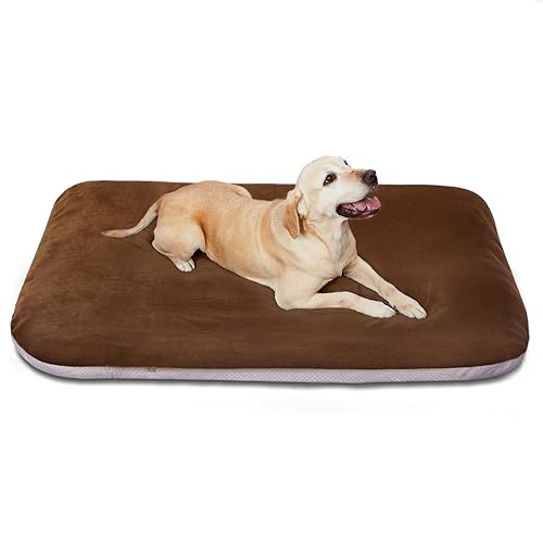 Image of Magic Dog Super Soft Large Orthopedic Foam Bed, 39 Inches Big Pet Sleeping Mattress With Anti-Slip Bottom, Removable and Washable Cover, Dark Brown