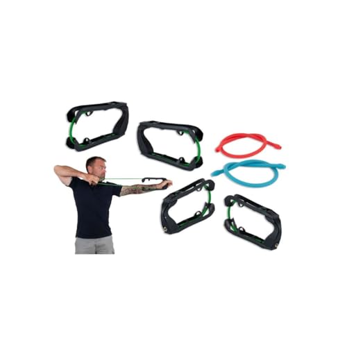 YAK Archery Pedago Grip Trainer pour archers – Appareil d'entraînement innovant avec bandes élastiques variables et poids supplémentaire de 270 g