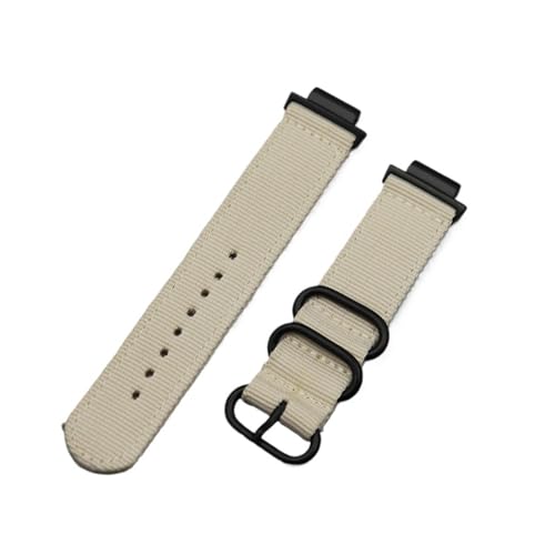 [ȓX] Nylon Replacement Watchband Fit For GA2100 GA2110 Bracelet Strap Band 16mm + Ga2100 Black(Beige)