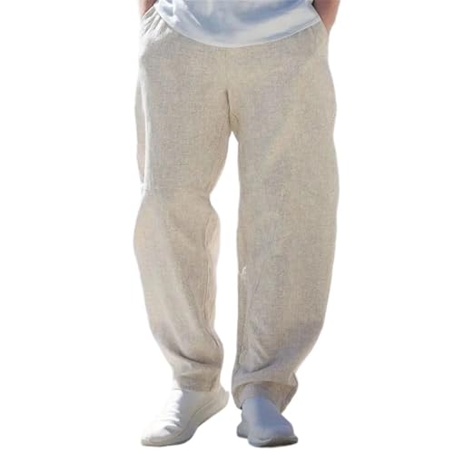 Men's Pants Cotton Linen Loose Korean Long Baggy Harajuku Polyester Wide Trousers