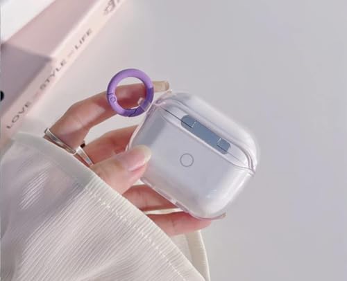 Image of Dezet Cute Soft Silicone Pouh Case for Airpods Pro GEN-2 (2022) � 3D Cartoon Animal Character Cover with Keychain Ring, Shockproof & Dustproof Protective Case for Kids & Girls (Heart Purple)