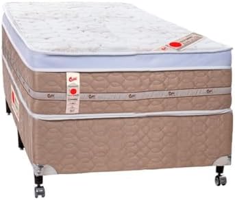 Cama Box + Colchão Castor Com Massageador Solteiro Niponpedic One...