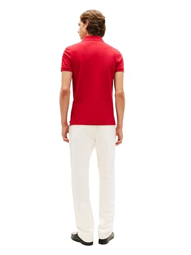 Image of Tommy Hilfiger Men's Short Sleeve Polo Shirts in Slim Fit with Stretch and Organic Pique Cotton