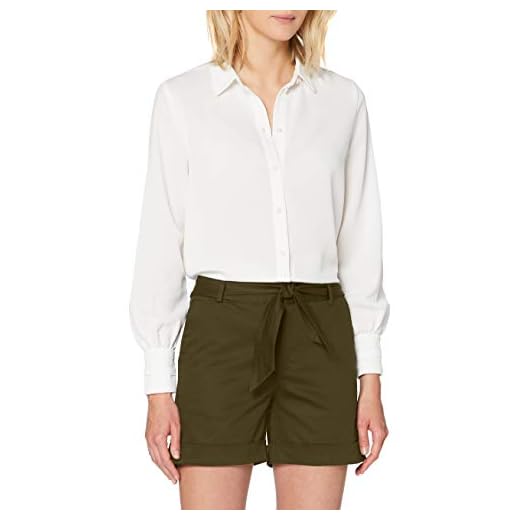 Scotch & Soda Dam merceriserad chino-shorts, Grön (Military 0360), 28 SE