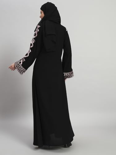 Elegant Women's Abayas with Hijab | Embroidered Abayas with Hijab Modest Islamic Clothing| Cover Up Women's Islamic Dress