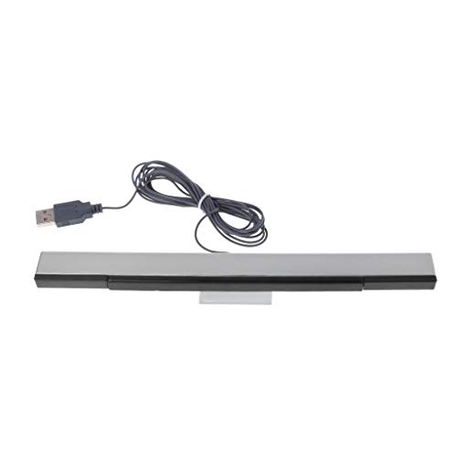  Max-Tonsen Ricevitore Wired Interfaccia USB A Raggi Infrarossi Wired Remote Sensor Bar Ricevitore Induttore Compatibile con Accessori di Gioco Remote-Grigio