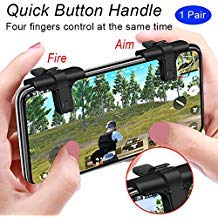 Mobile Game Controller, weini Cell Phone Game Controller Sensitive Shoot and Aim Buttons L1R1 Trigger Buttons for PUBG/Knives Out/Rules of Survival Support Android and iOS(1 Pair) Mobile Game Controller, weini Cell Phone Game Controller Sensitive Shoot and Aim Buttons L1R1 Trigger Buttons for PUBG/Knives Out/Rules of Survival Support Android and iOS(1 Pair)