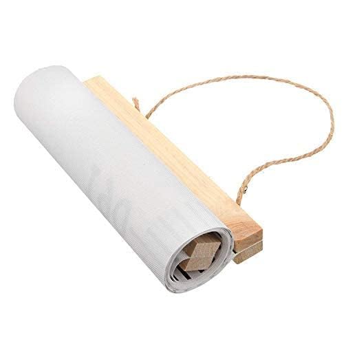 image for MinoMia Kids Growth Chart, Wood Frame Fabric Canvas Height Measurement