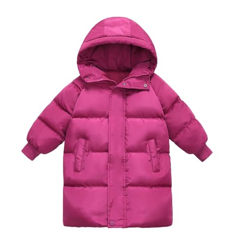 Boys Girls Full Zip Puffer Jacket Winter Windproof Warmth Hooded Coats with Pockets Soft Comfy Quilted Down Jacket4