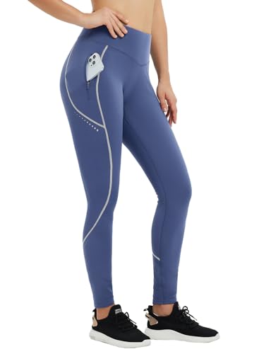 baleaf Women's Fleece Lined Leggings with Pockets Thermal Cylcing Tights