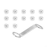 Football Boot Studs 12 Pcs, Aluminum Alloy Soccer Cleat Studs Silver, 5mm Thread Replacement for Rugby Shoes Hiking Shoes, Non-Slip Lightweight Studdable Spikes(13mm)