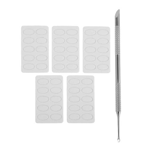 NULYLU 6 quitacutículas con lija de grano 100, empujador de cutículas de metal de doble preparación para uñas de manos y pies, herramientas para el cuidado de las uñas.
