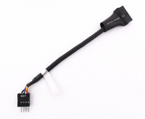 ANS USB 2.0 9Pin Header Male to Motherboard USB 3.0 20pin Housing Female Cable 10cm