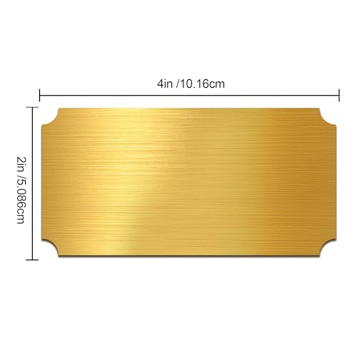 Image of Engraved Name Plates, 2 inch x 4 inch Personalized Name Plate, Trophy Plates Engraved, Brass Plaque, Custom Name Plate for Urn, Brass Name Plates with Adhesive Backing(Silver, 2x4 in)
