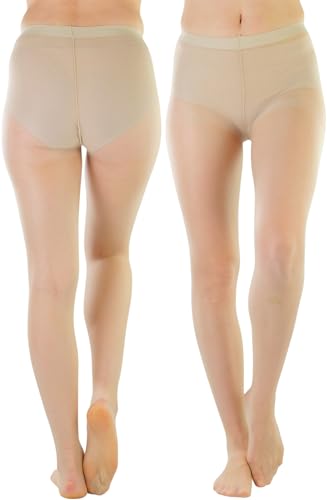 Image of ToBeInStyle Women's Control Top Sheer Footed Pantyhose Hosiery Tights Stockings