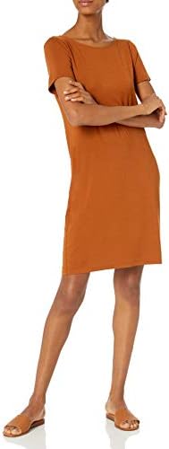 Amazon Essentials Women's Jersey Regular-Fit Ballet-Back t-Shirt Dress (Previously Daily Ritual)