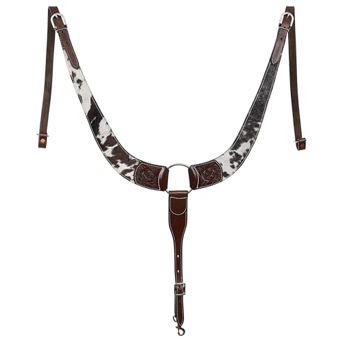 Showman Rough-Out Leather Tripping Collar w/Rawhide Wrapped Edges (Black)
