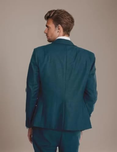Men's 3 Piece Slim Suit Double Breasted Suit One Button Formal Wedding Prom Evening Suits3