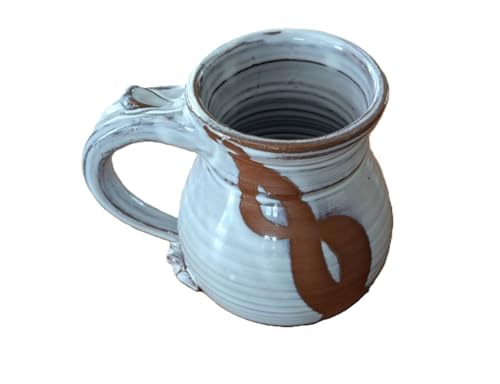 Hand Thrown Pottery Mug in Shale With Rust Chain Handmade in North Carolina