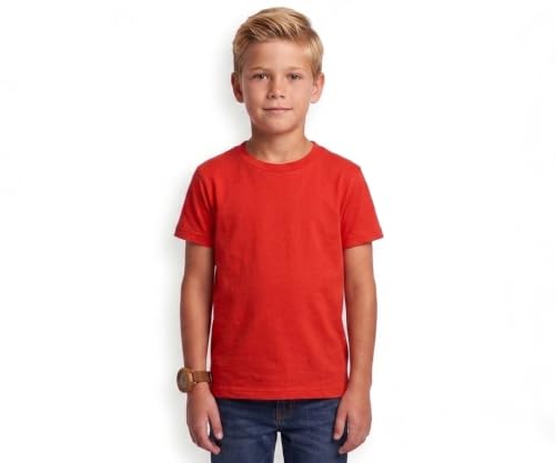 Image of Double F Branded Cotton Bio wash Round Neck Half Sleeve Solid T-Shirt for Boys and Baby