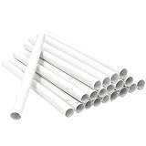 20 PCS Radiator Pipe Covers White Radiator Pipe Covers PVC Plastic Sleeves 15mm x 200mm Thickened Radiator Copper Pipes Collars for Central Heating Clip On Cover