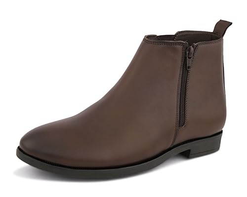 Image of FENTACIA Leather Chelsea Boots for Men | Men Ankle Slipon Boots