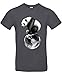 Produktbild Smilo & Bron Herren T-Shirt mit Motiv Pandamonium Bedruckt Grau Dark Grey 3XL