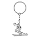 VGEBY Skiing Keychain, Metal Skiing Key Rings Cute Shaped Fashionable Skier Keychain Pendant Keychain for Competition Souvenirs Gifts(X-1338 Skier)