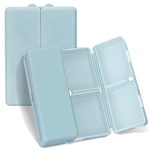 Image of FYY Travel Pill Organizer, 7 Compartments Large Pill Box Medicine Case-Navy