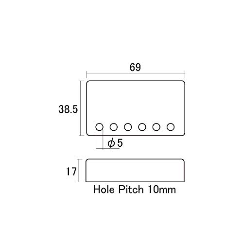 Scud 10Mm Pitch Pickup Cover For Humbucker Guitar Parts (Puc-10G) #TOP1
