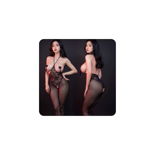 [LIKENNY] セクシー ボディストッキング 全身タイツ レディース【ディープV・オープンケツ・ニップレス付き】過激 変態 胸開き ランジェリー 光沢レオタード コスプレ衣装 セクシー下着 露出誘惑 SM ハロウィン アダルトグッズ - 画像4