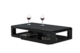 Artiva USA LA CASA Modern Euro Black Lacquer Coffee Table