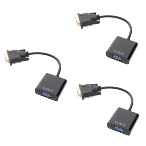 PartyKindom 3pcs Dvi-d to Vga Adapter Cable Support Convert Digital Dvi Signal to Vga for Monitors