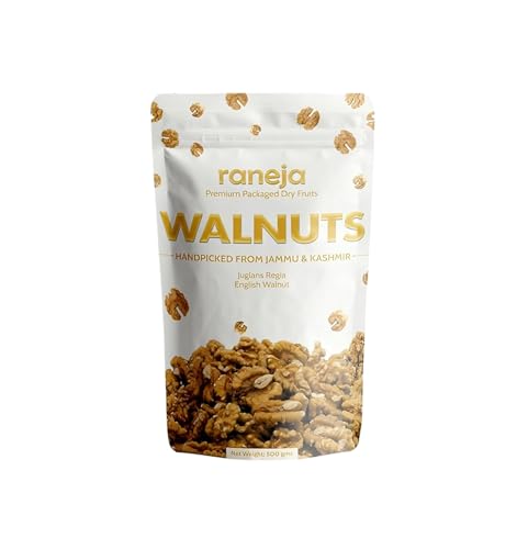 Image of Raneja 100% Natural Pre-mium Quality Large Size Kashmiri Walnut Kernels | 500 gm | Walnuts /Akhrot Without Shell, Dry Fruits, Rich in Proteins & Antioxidants, With omega-3 fatty acids
