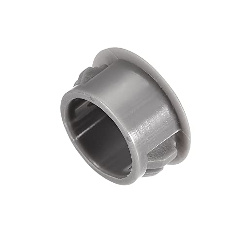 Image of uxcell 45 /64 inch Plastic Hole Plugs, 26Pcs Flush Type Panel Round Snap in Fastener Knockout Locking Plugs for Furniture Insert End Caps Panels, Gray